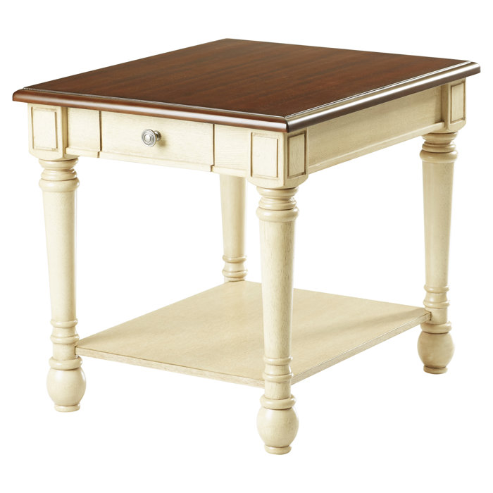 Andover Mills Topher Classic Two Tone End Table With Storage & Reviews